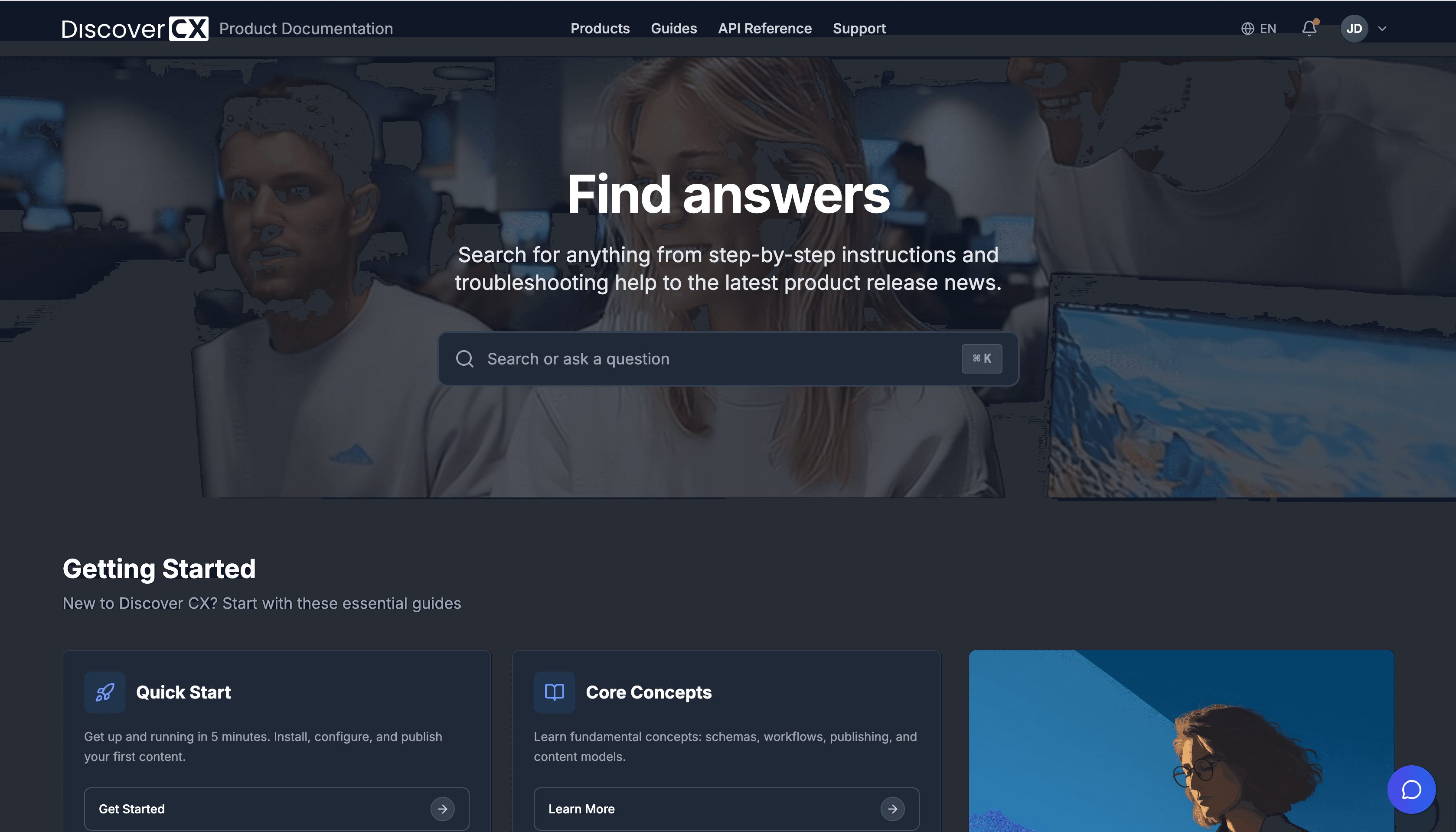 Landing pages — DiscoverCX CDP template