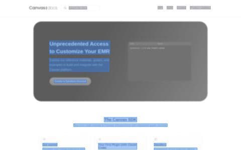 Canvas Medical homepage as an AI crawler sees it