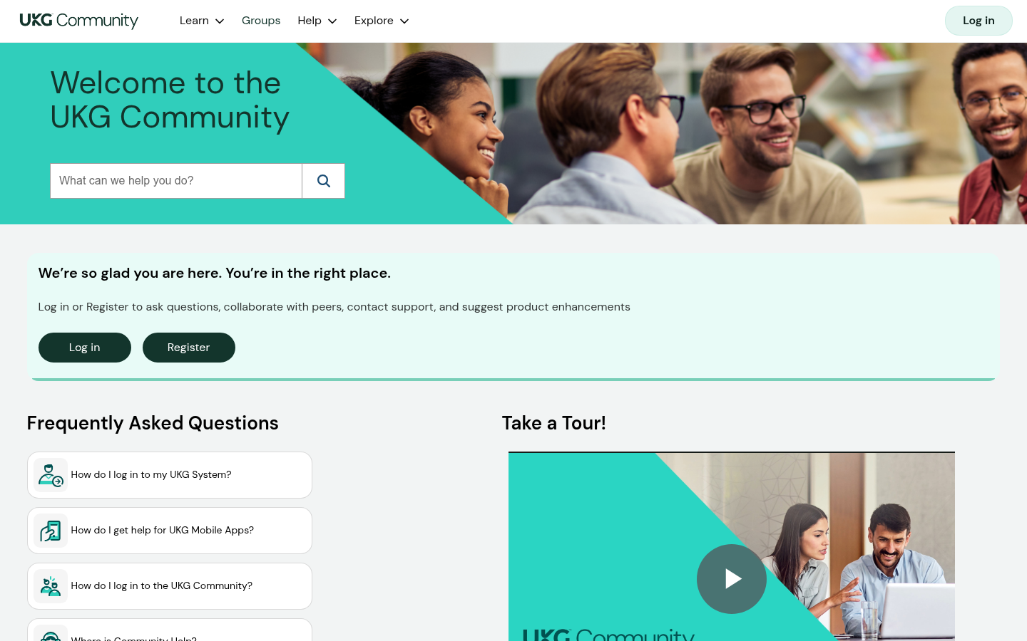 UKG Community portal built on DiscoverCX